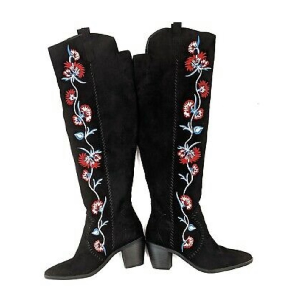 Carlos Santana Alexia Black Suede Boots